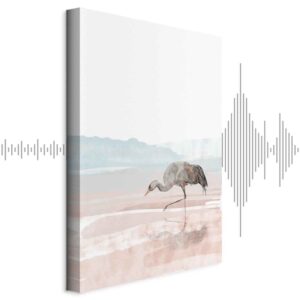 Leinwandbild - Crane in the Morning (1 Part) Vertical