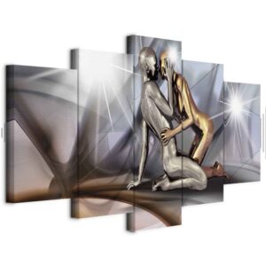 Leinwandbild - Gold couple