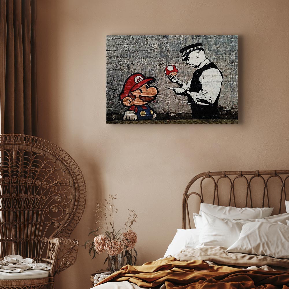 Leinwandbild - Mario and Cop by Banksy – Bild 6