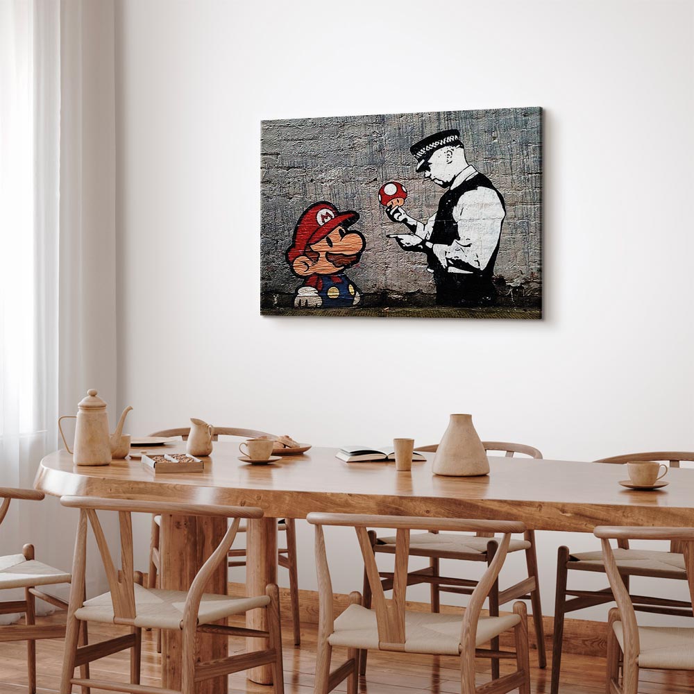 Leinwandbild - Mario and Cop by Banksy – Bild 7
