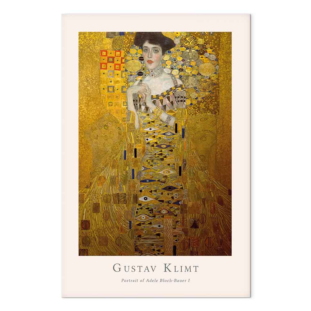 Leinwandbild - Gustav Klimt - Portrait of Adele Bloch (1 Part) Vertical – Bild 2