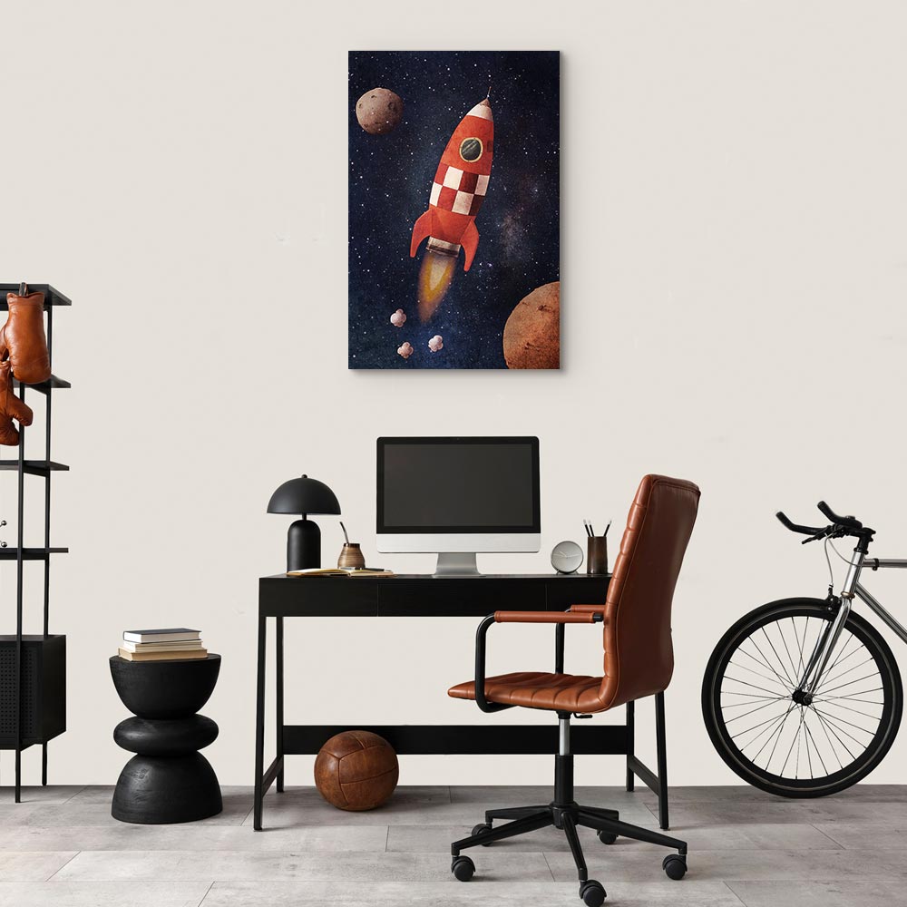 Leinwandbild - Into the Unknown by Rocket (1 Part) Vertical – Bild 7