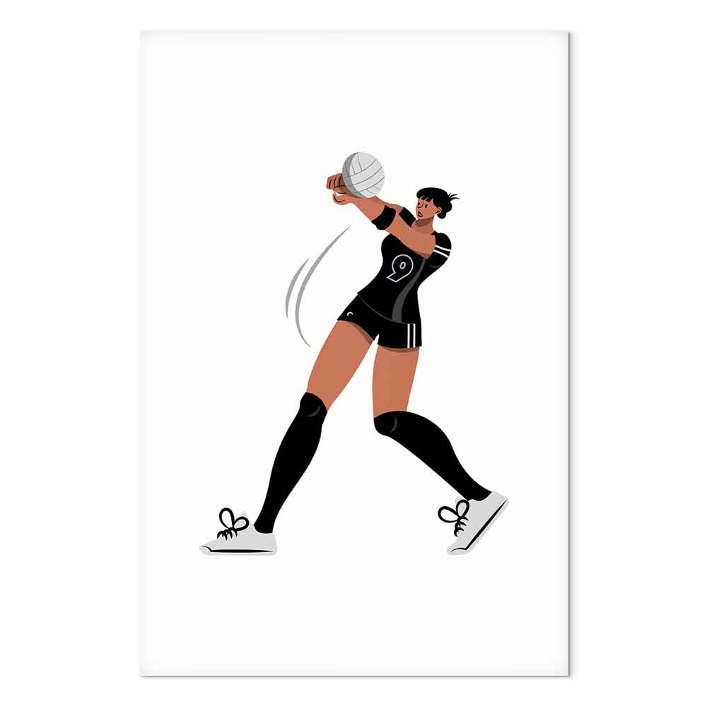 Leinwandbild - Female Volleyball Player Illustration – Bild 2