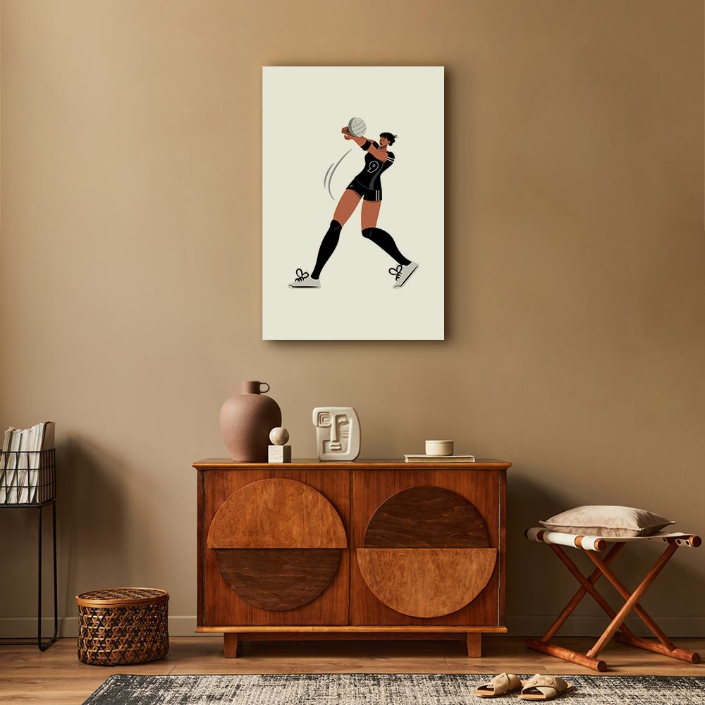 Leinwandbild - Female Volleyball Player Illustration – Bild 5