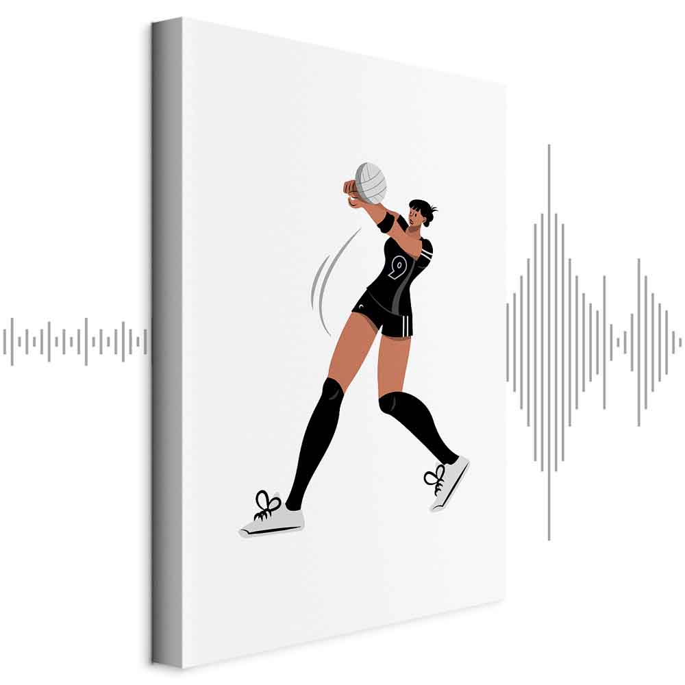 Leinwandbild - Female Volleyball Player Illustration