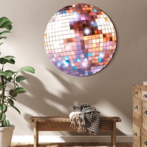 Rundes Bild - Rose gold disco ball