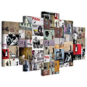 Leinwandbild - Art of Collage: Banksy IV