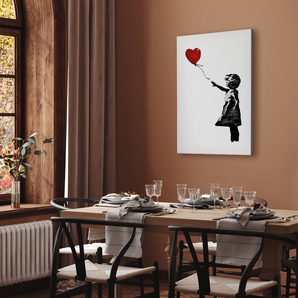 Leinwandbild - Banksy: Girl with Balloon (1 Part) Vertical – Bild 7