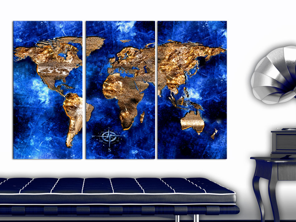 Korkbild - Golden Continents – Bild 2