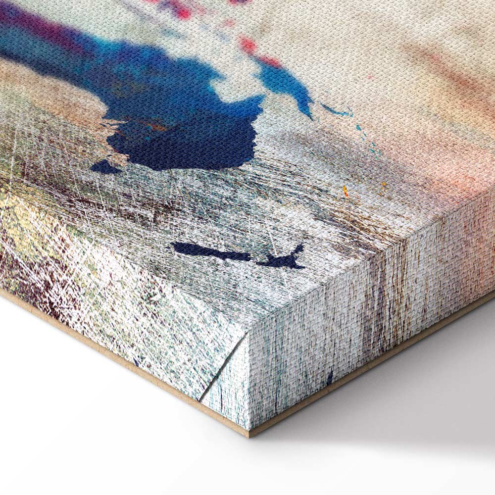 Leinwandbild - World Map: Cracked Wall – Bild 8