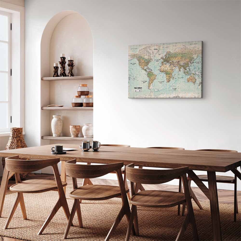 Leinwandbild - World Map: Beautiful World – Bild 7