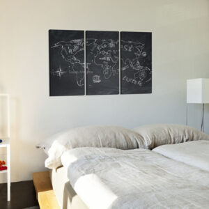 Korkbild - Travel broadens the mind (triptych)