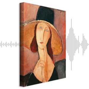 Leinwandbild - Amedeo Modigliani – Portrait of Jeanne Hebuterne in a Large Hat