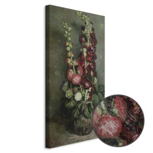 Leinwandbild - Vincent Van Gogh – Vase of Hollyhocks