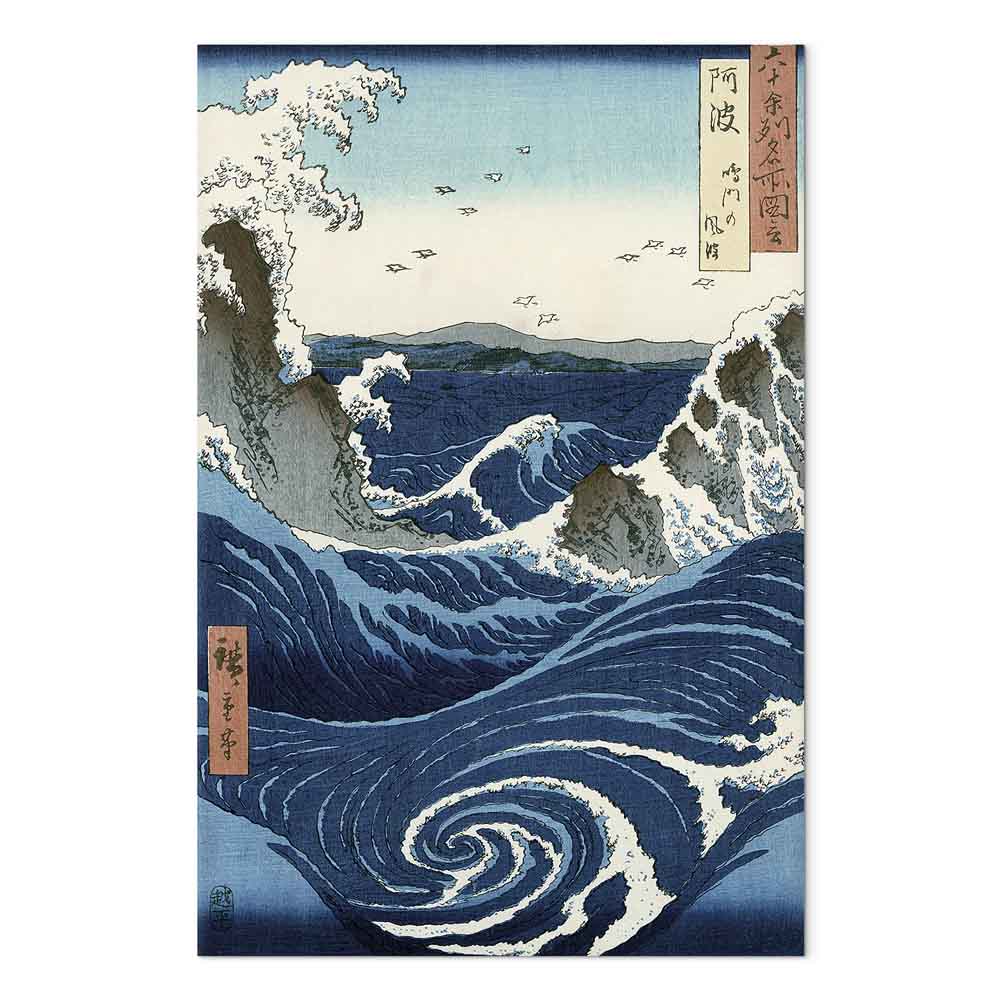 Leinwandbild - Utagawa Hiroshige – View of the Naruto whirlpools at Awa – Bild 2