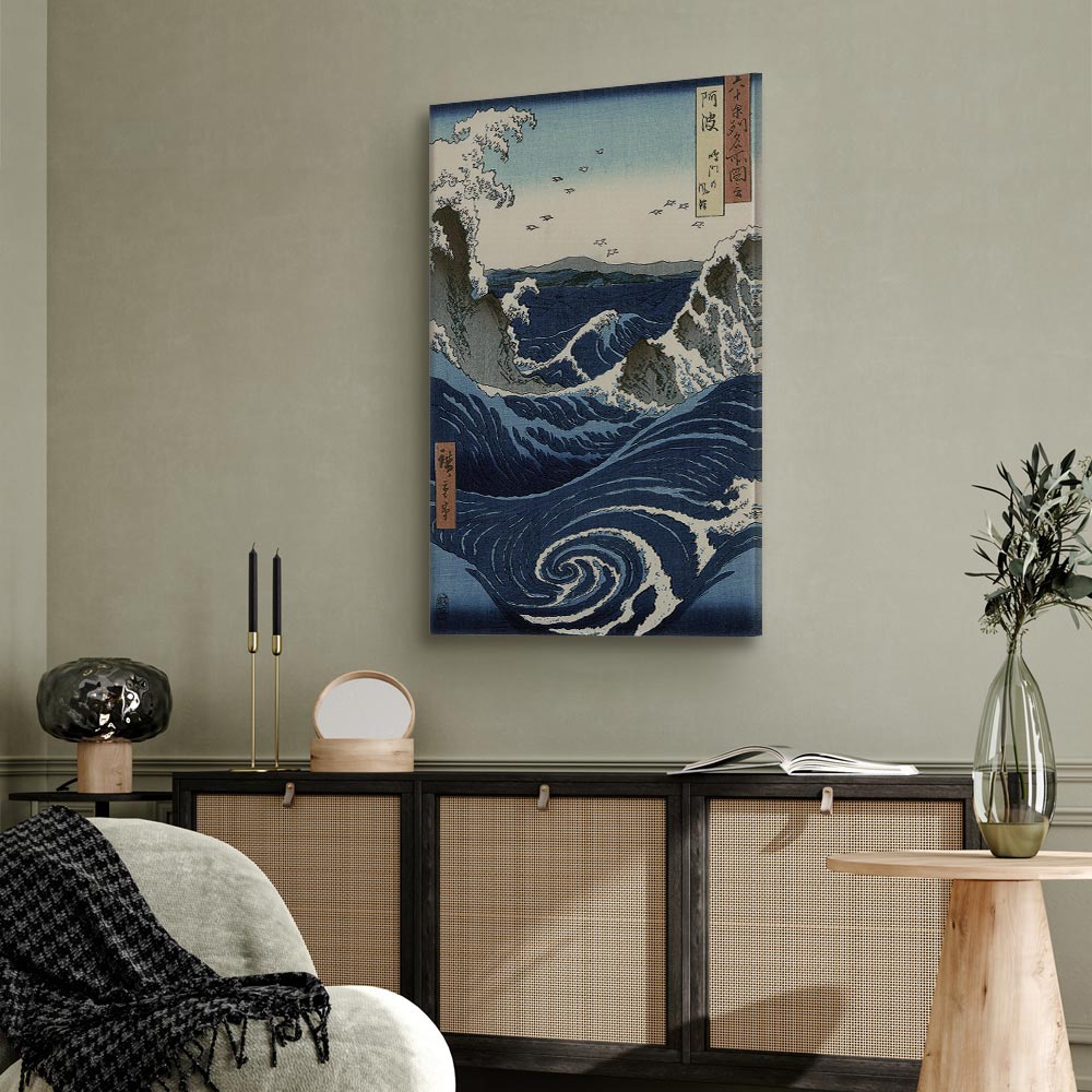 Leinwandbild - Utagawa Hiroshige – View of the Naruto whirlpools at Awa – Bild 5
