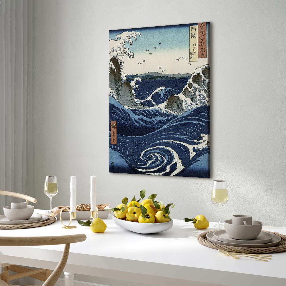Leinwandbild - Utagawa Hiroshige – View of the Naruto whirlpools at Awa – Bild 7
