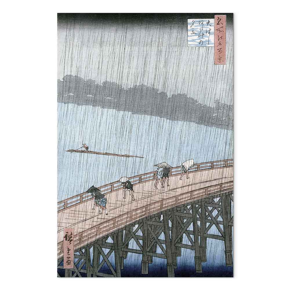 Leinwandbild - Utagawa Hiroshige – Sudden Shower over Shin-Ohashi Bridge and Atake – Bild 2