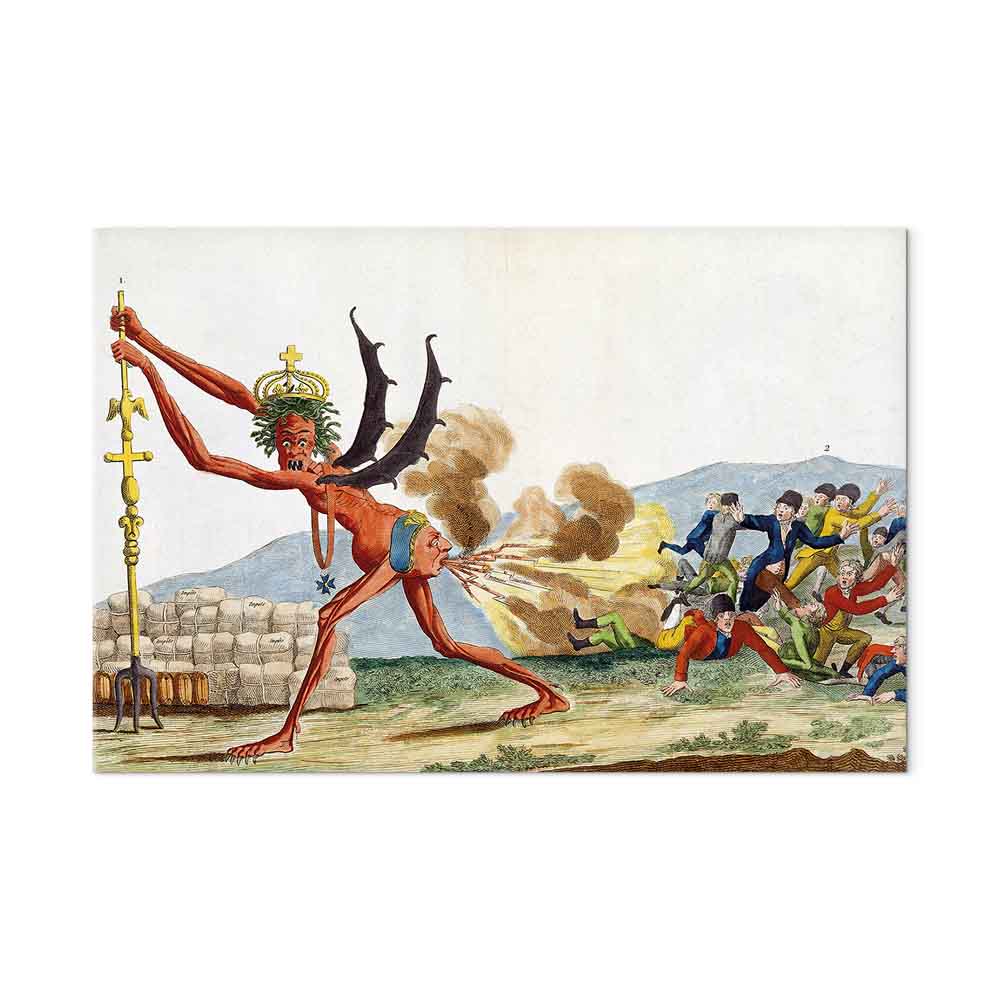 Leinwandbild - Jacques-Louis David – Caricature of the English Government – Bild 2