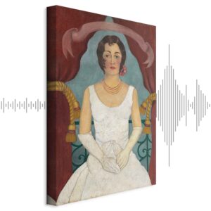 Leinwandbild - Frida Kahlo – Portrait of a Lady in White