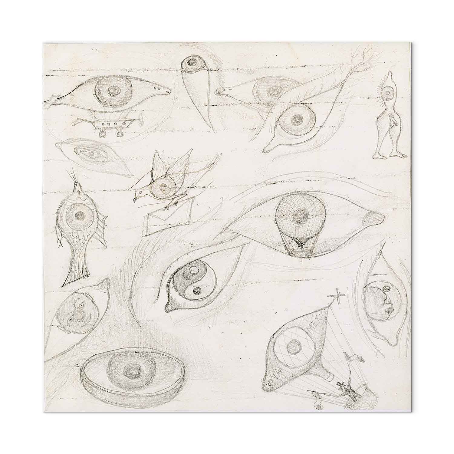 Leinwandbild - Frida Kahlo – Drawing of Eyes – Bild 2