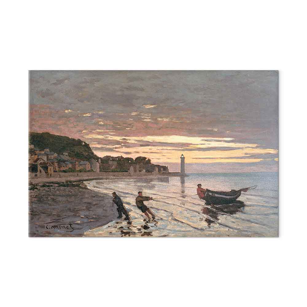 Leinwandbild - Claude Monet – Hauling a Boat Ashore, Honfleur – Bild 2