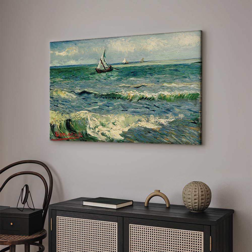 Leinwandbild - Vincent van Gogh – Seascape at Saintes-Maries – Bild 5