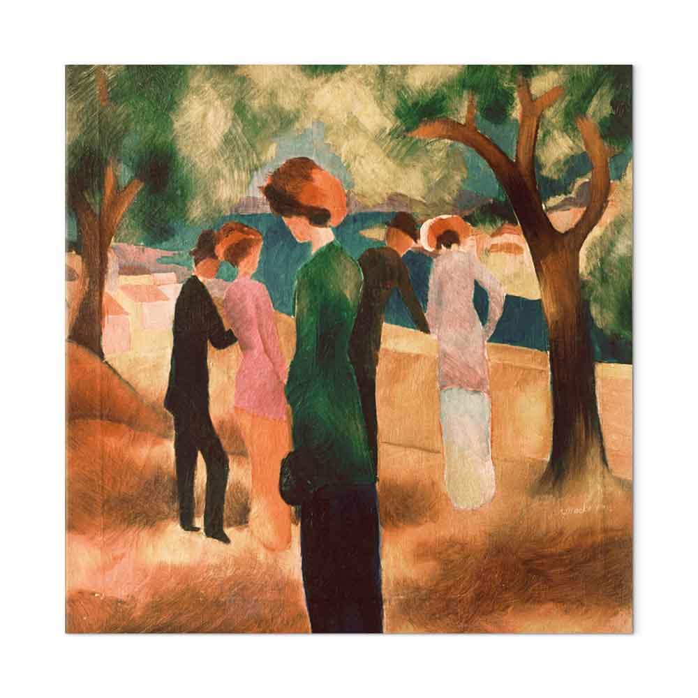 Leinwandbild - August Macke – Lady in Green Jacket – Bild 2