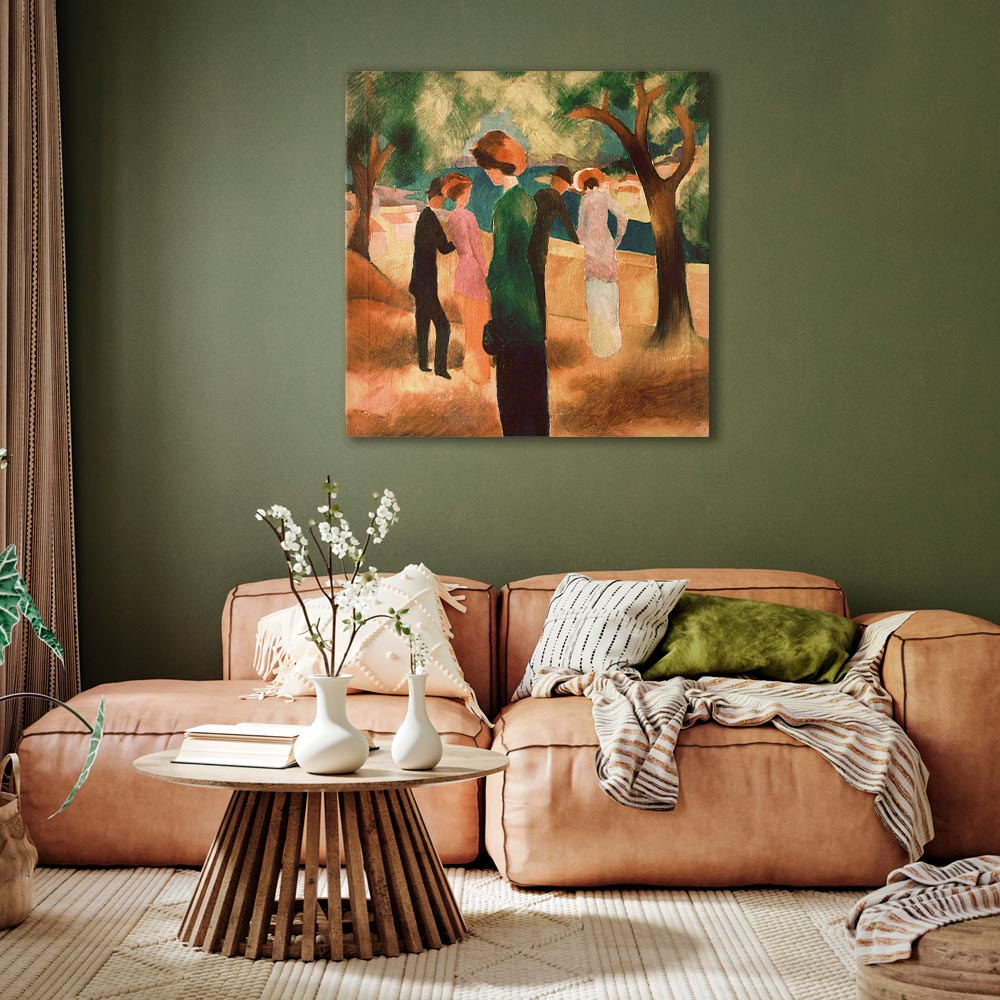 Leinwandbild - August Macke – Lady in Green Jacket – Bild 5