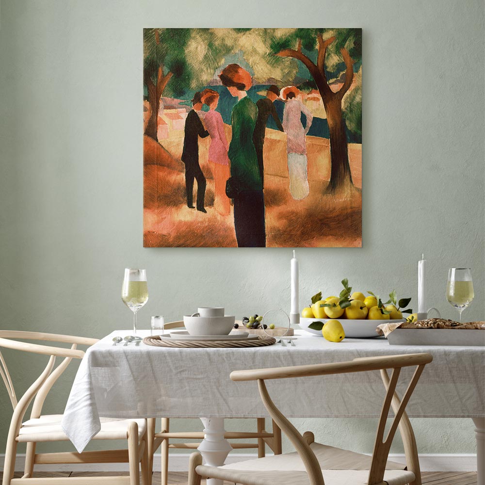 Leinwandbild - August Macke – Lady in Green Jacket – Bild 7