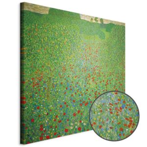 Leinwandbild - Gustav Klimt – Poppy Field
