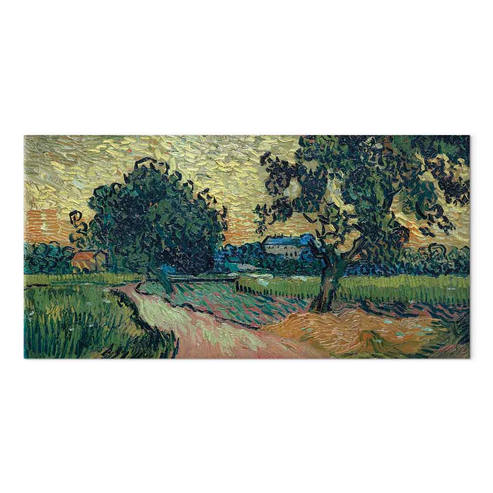 Leinwandbild - Vincent Van Gogh – Landscape with the Chateau of Auvers at Sunset – Bild 2