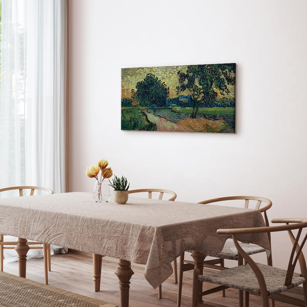 Leinwandbild - Vincent Van Gogh – Landscape with the Chateau of Auvers at Sunset – Bild 7