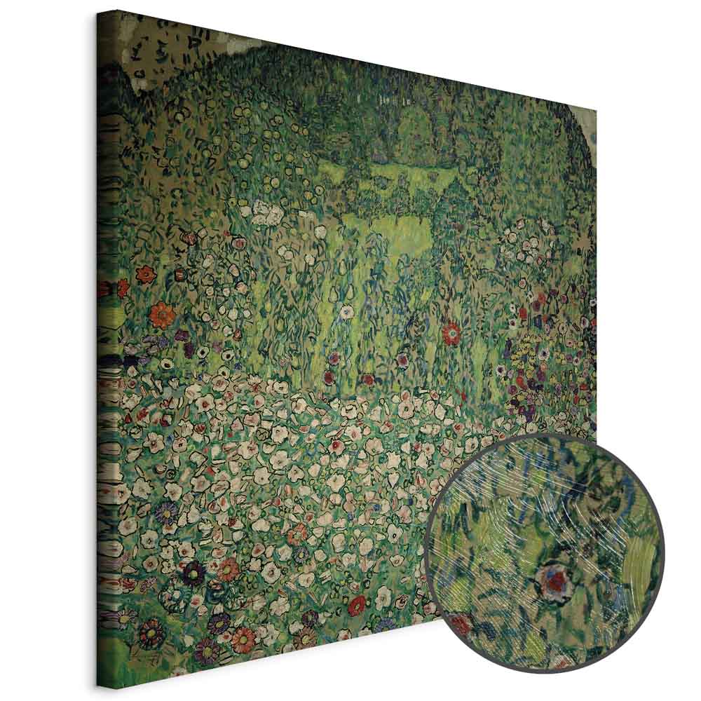 Leinwandbild - Gustav Klimt – Gartenlandschaft mit Bergkuppe