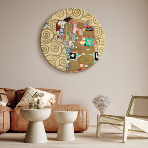 Rundes Bild - Gustav Klimt – The Fulfillment