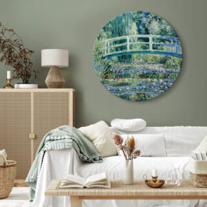 Rundes Bild - Claude Monet – Footbridge in Giverny