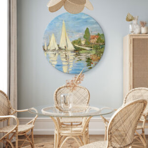 Rundes Bild - Claude Monet – Regattas at Argenteuil