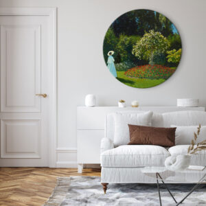 Rundes Bild - Claude Monet – Woman in the Garden