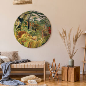 Rundes Bild - Henri Rousseau – Tiger in a Tropical Storm