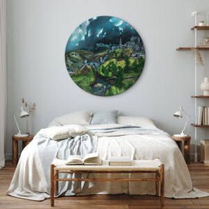 Rundes Bild - El Greco – View of Toledo