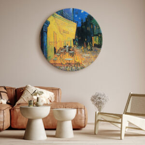 Rundes Bild - Vincent Van Gogh – Café Terrace at Night