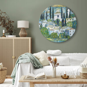 Rundes Bild - Gustav Klimt – Church in Casson