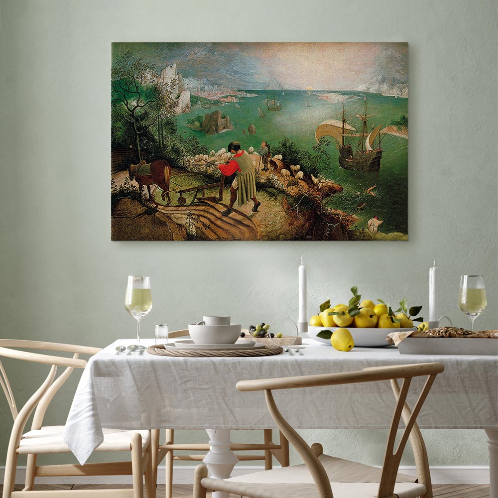 Leinwandbild - Pieter Bruegel the Elder – Landscape with the Fall of Icarus – Bild 7