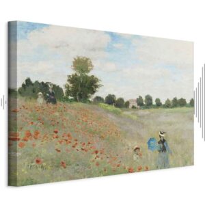 Leinwandbild - Claude Monet – Poppy Field near Argenteuil