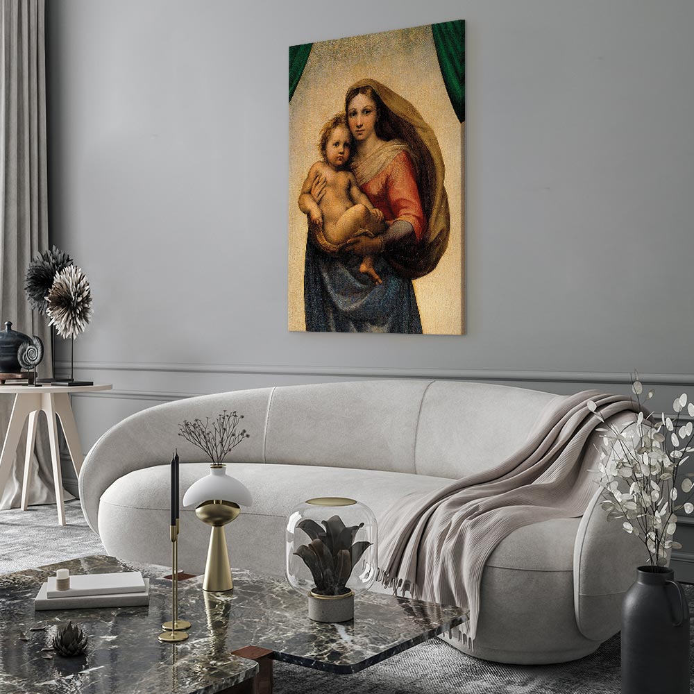 Leinwandbild - Raphael – Sistine Madonna (fragment) – Bild 5
