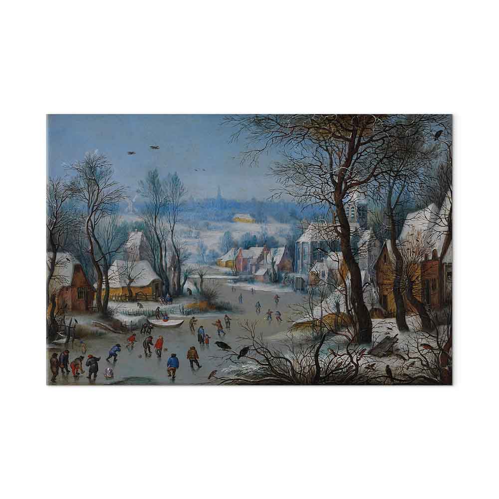 Leinwandbild - Pieter Brueghel the Younger – Winter Landscape with a Bird Trap – Bild 2