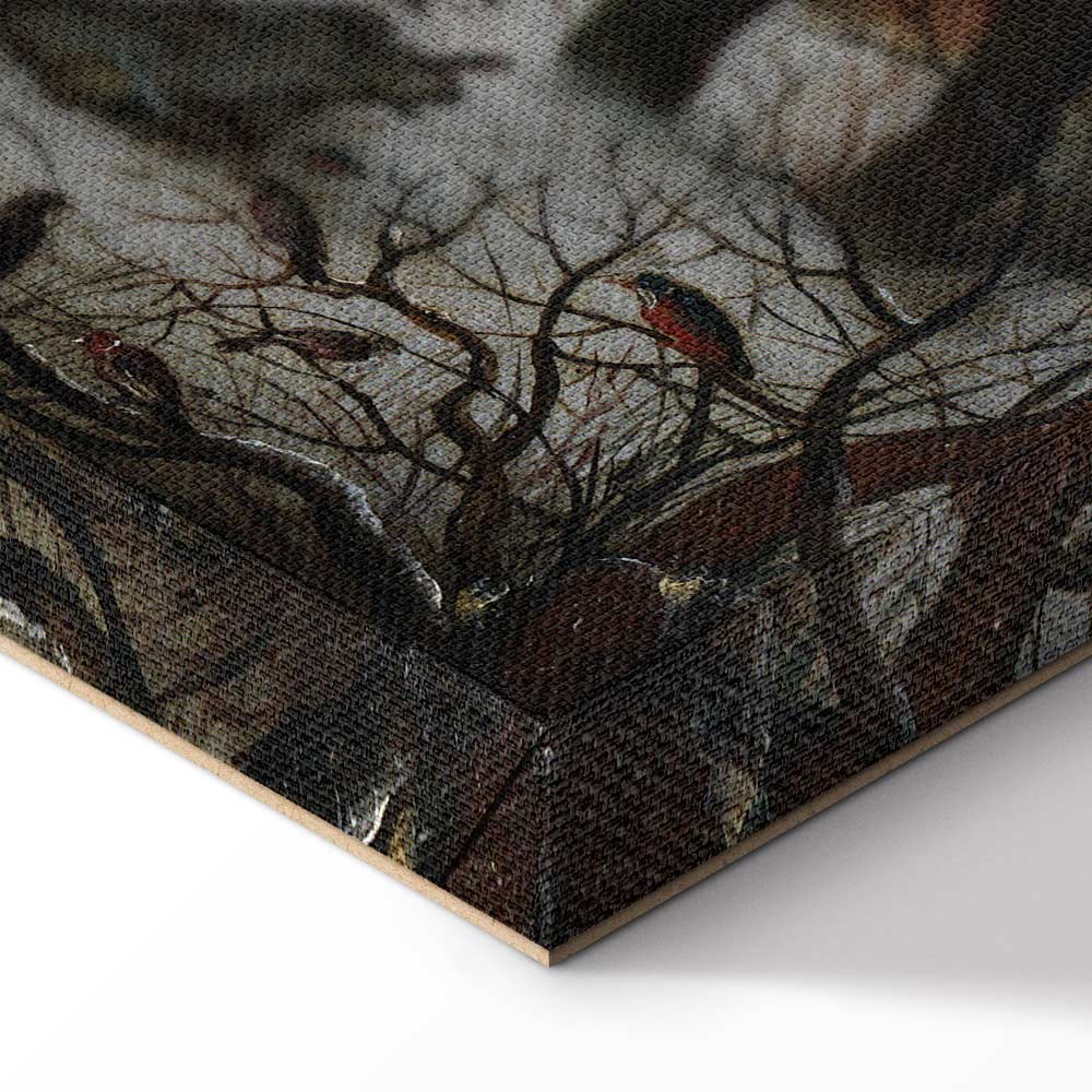 Leinwandbild - Pieter Brueghel the Younger – Winter Landscape with a Bird Trap – Bild 8