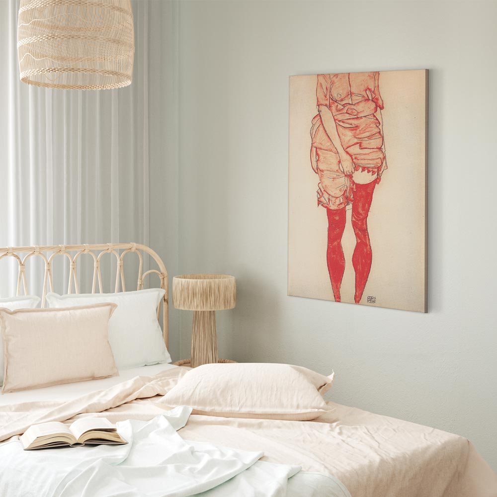 Leinwandbild - Egon Schiele – Standing Woman in Red – Bild 6