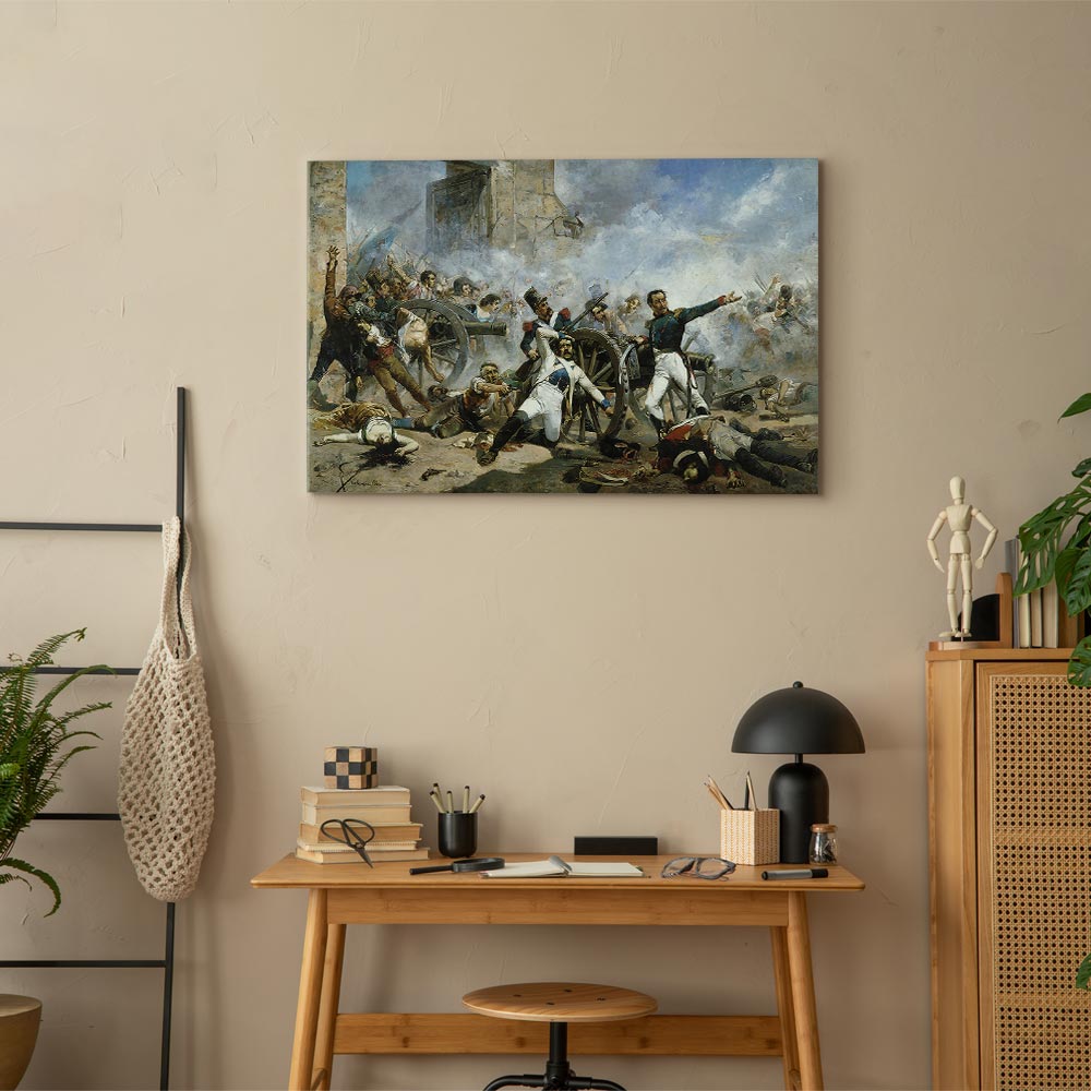 Leinwandbild - Joaquín Sorolla y Bastida – The death of Pedro Velarde y Santillán during the defence of the Monteleon Artillery Barracks – Bild 7