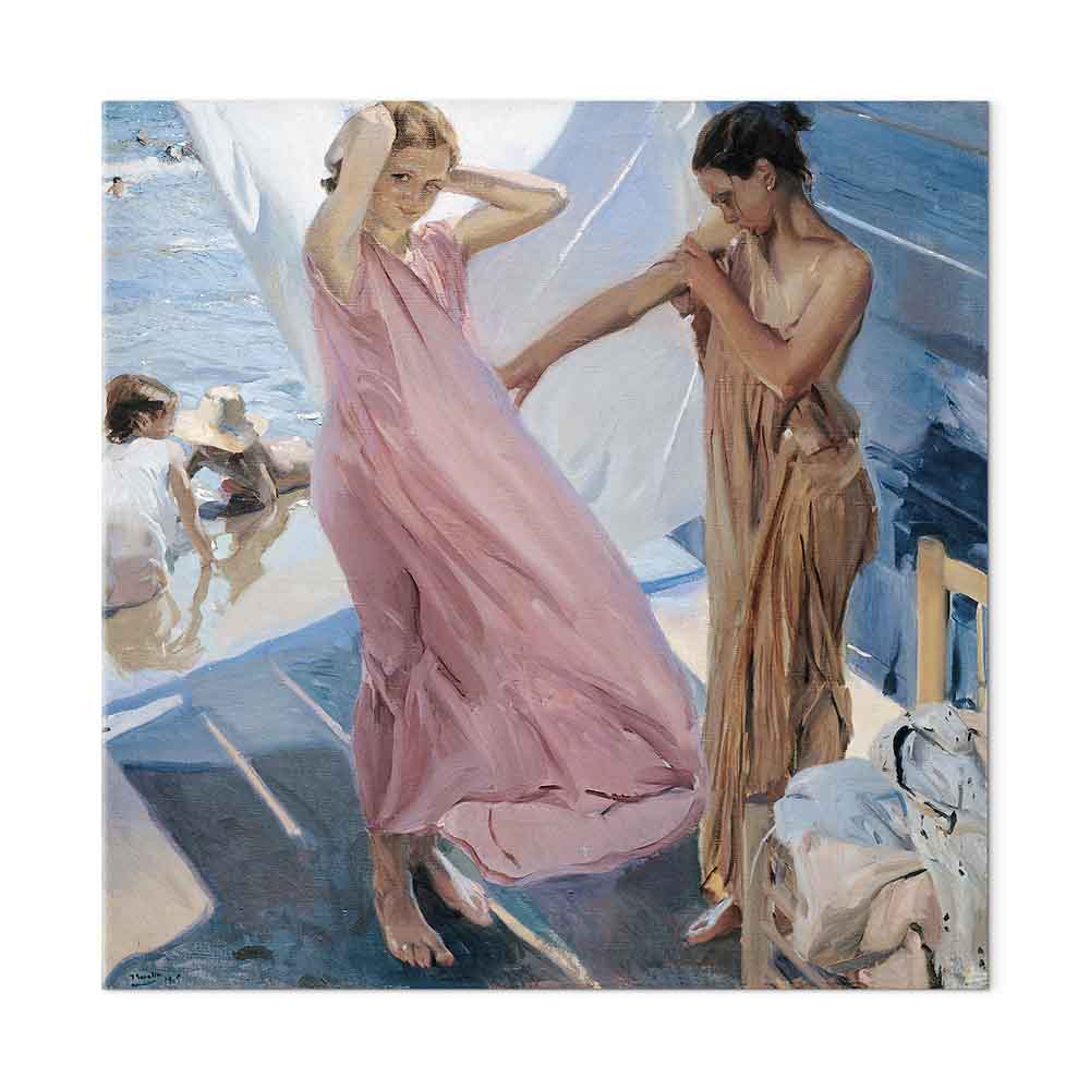 Leinwandbild - Joaquín Sorolla y Bastida – After Bathing, Valencia – Bild 2